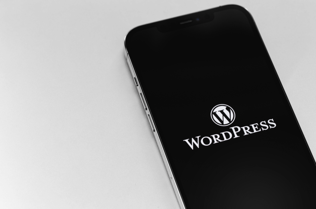 WordPress-logo op mobiel